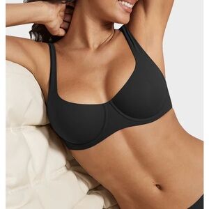 Shecurve 38G Black Seamless Unlined Underwire Balconette Bra